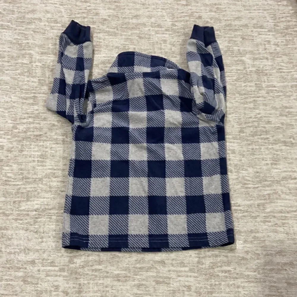 CARTER’S Blue and Grey Plaid Fleece Pullover